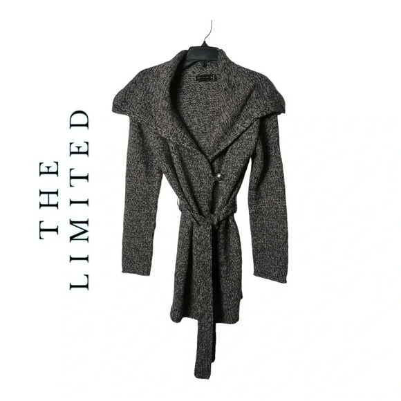 1416. THE LIMITED WOOL/ALPACA BLEND‎ CARDIGAN LONG SLEEVE WITH BELT SIZE SMALL - Picture 1 of 9